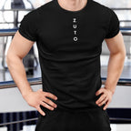 Zuto Men Formal T-Shirt - Men Solid Pure Cotton Round-Neck T-shirt